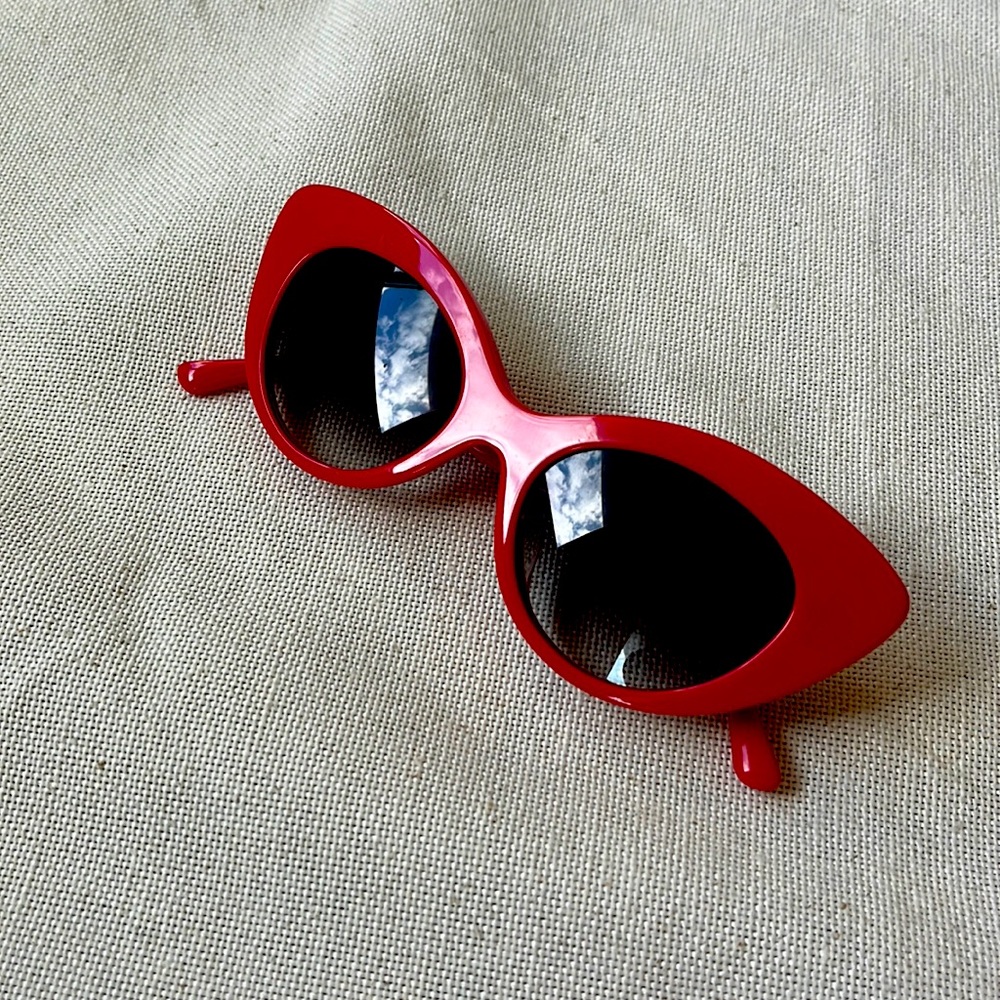 Crap Eyewear The Wild Gift cateye sunglasses in bright red